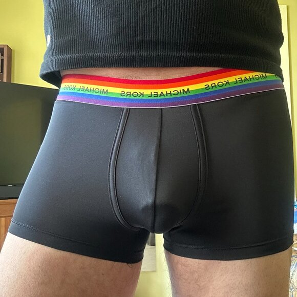 NWT authentic MICHAEL KORS Black PERFORMANCE Poly TRUNKS Size M - Picture 5 of 6